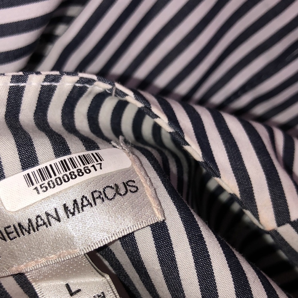 Neiman Marcus striped top size large cotton fabric - Picture 9 of 10